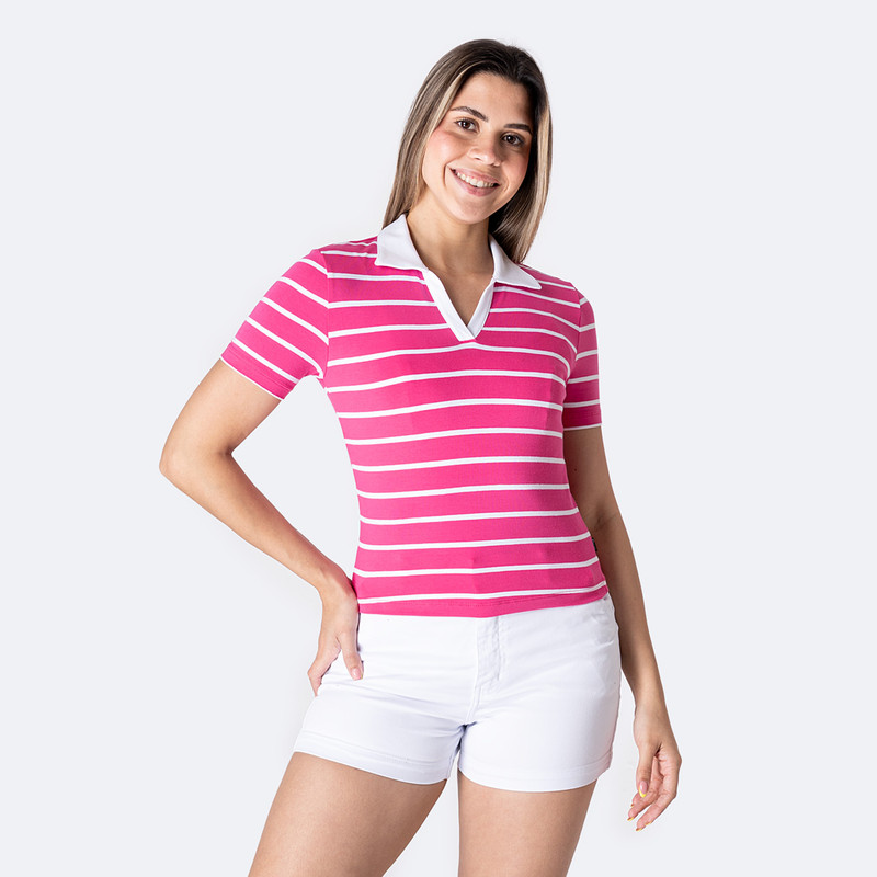 POLO MODA AXIL LIST JERSEY FULL LYCRA MUJER - 1