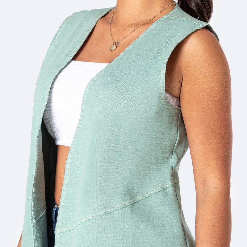 CHALECO SILVANA RIB LYCRADO MUJER - 2