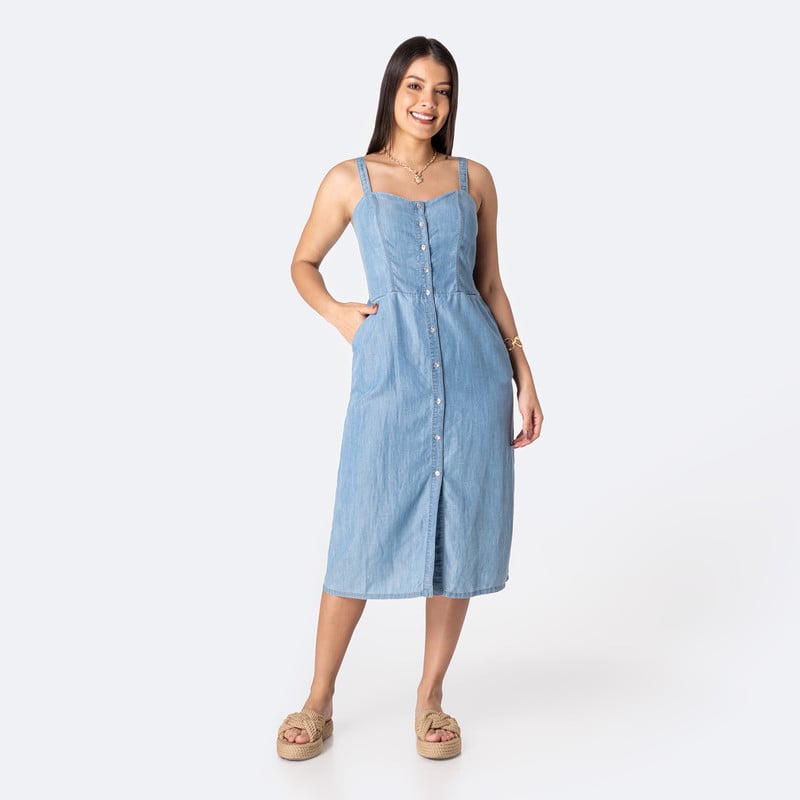 VESTIDOS GINDARA DENIM MUJER - 1