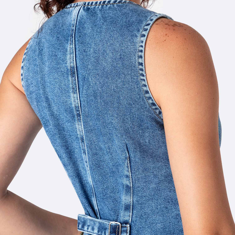 ENTERIZOS MODA PRETA DENIM MUJER - 5