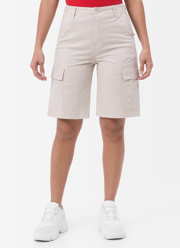 CROPPED JORTS KIRIM DRILL STRETCH MUJER - 2