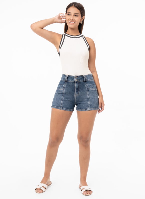 SHORTS SHORT CATIX DENIM STRETCH MUJER - 1