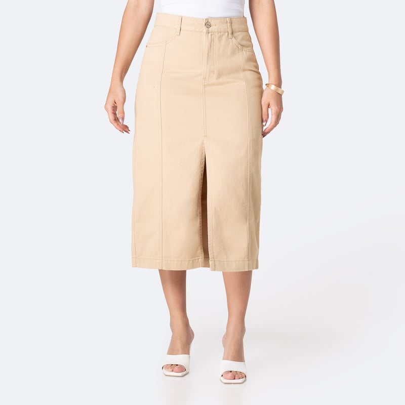 FALDAS FALDA LAR LUZMERI DRILL MUJER - 1