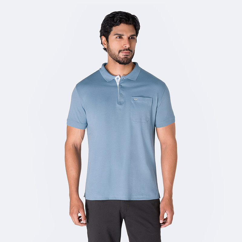 POLO BOX BASICO GAMUZA PIMA  HOMBRE BRAXIS - 1