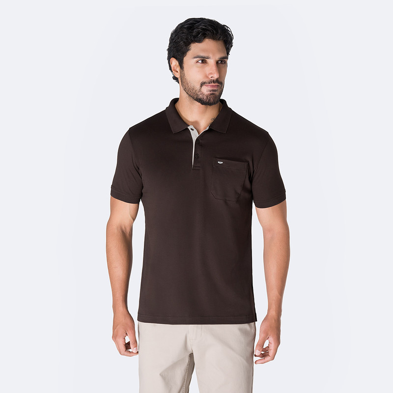 POLO BOX BASICO GAMUZA PIMA HOMBRE BRAXIS - 1