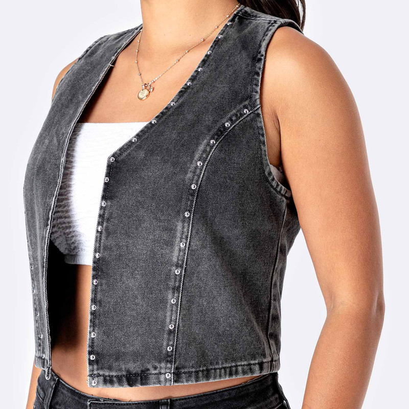 CHALECO DENIM MUJER MILEYH - 2