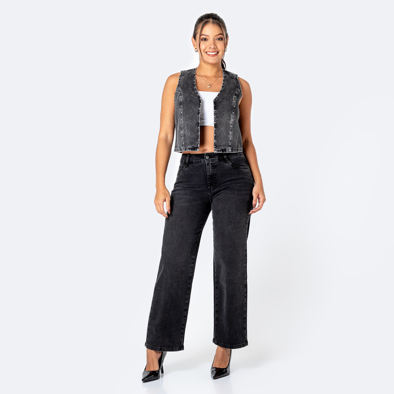 CHALECO DENIM MUJER MILEYH - 4