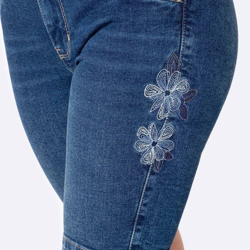 CROPPED DENIM STRETCH MUJER MAVELI - 5
