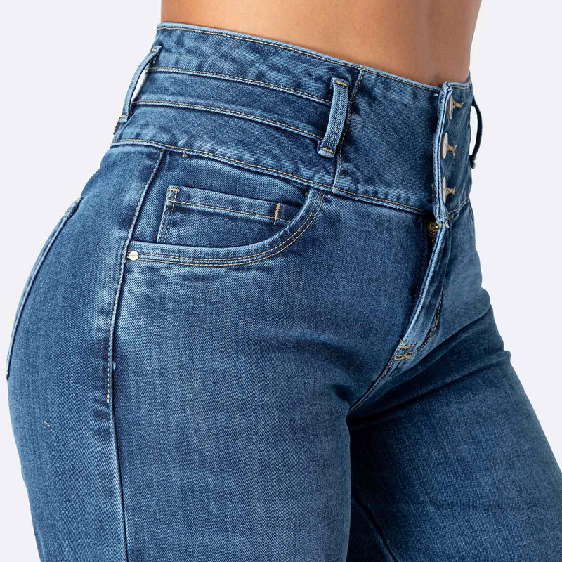 PANTALON DENIM STRETCH MUJER NYCKOL - 4
