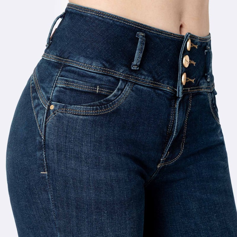 PANTALON DENIM STRETCH MUJER ANELLI - 4