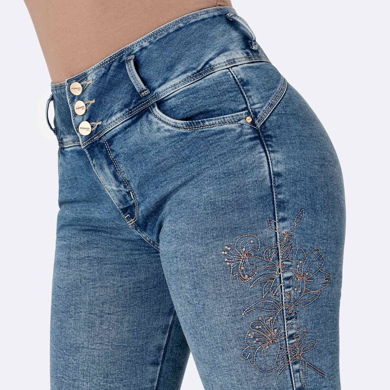 PANTALON DENIM STRETCH MUJER JUNOH - 5