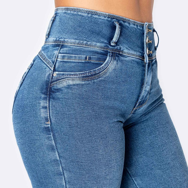 PANTALON DENIM STRETCH MUJER ZUA - 4