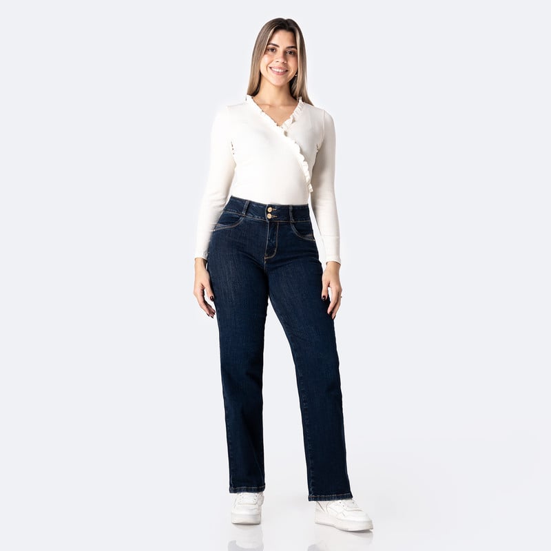 PANTALON DENIM STRETCH MUJER BREANI - 2