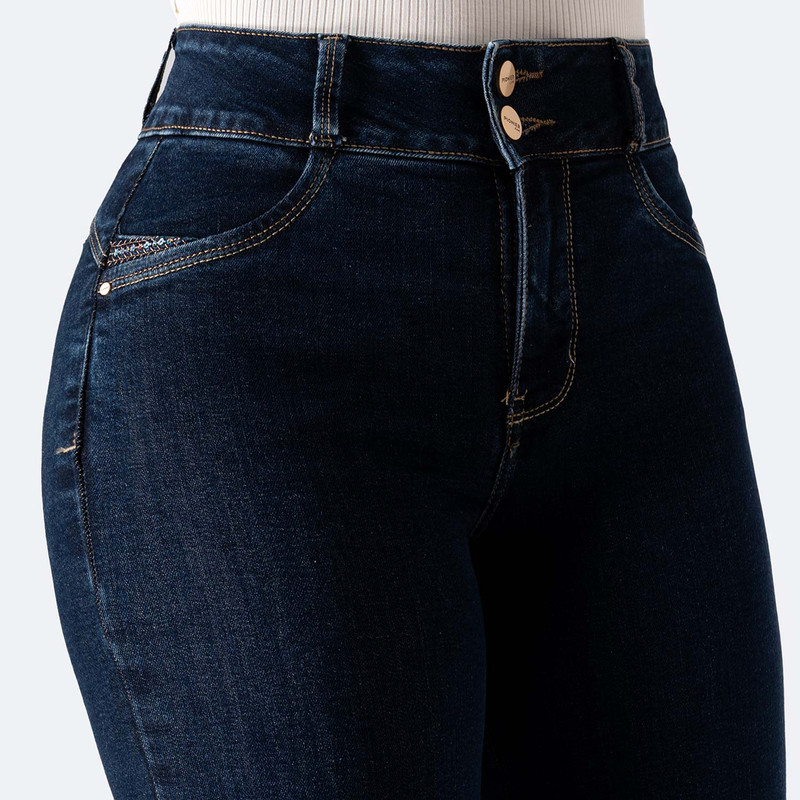 PANTALON DENIM STRETCH MUJER BREANI - 4