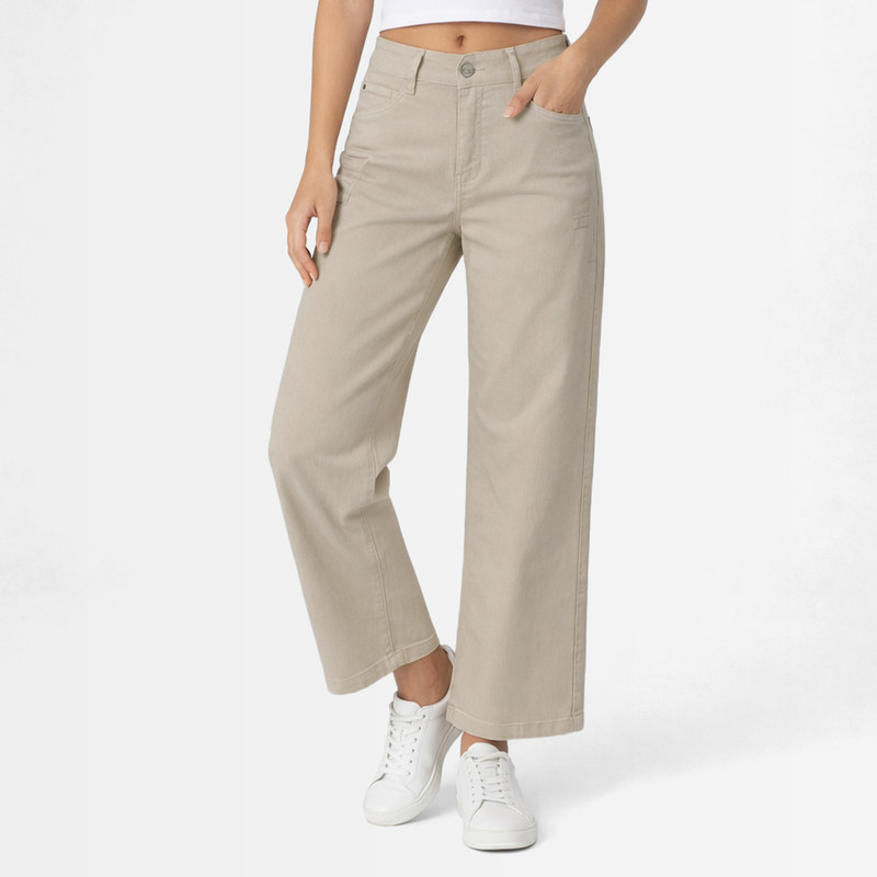 PANTALON DRILL STRETCH MUJER SOLENNA - 1
