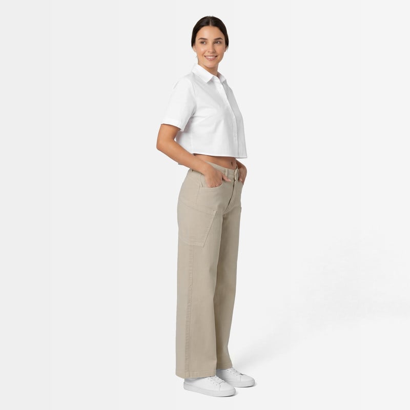 PANTALON DRILL STRETCH MUJER SOLENNA - 2