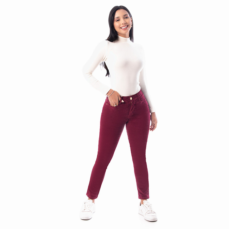 PANTALON CORDUROY STRETCH MUJER DENISE - 1