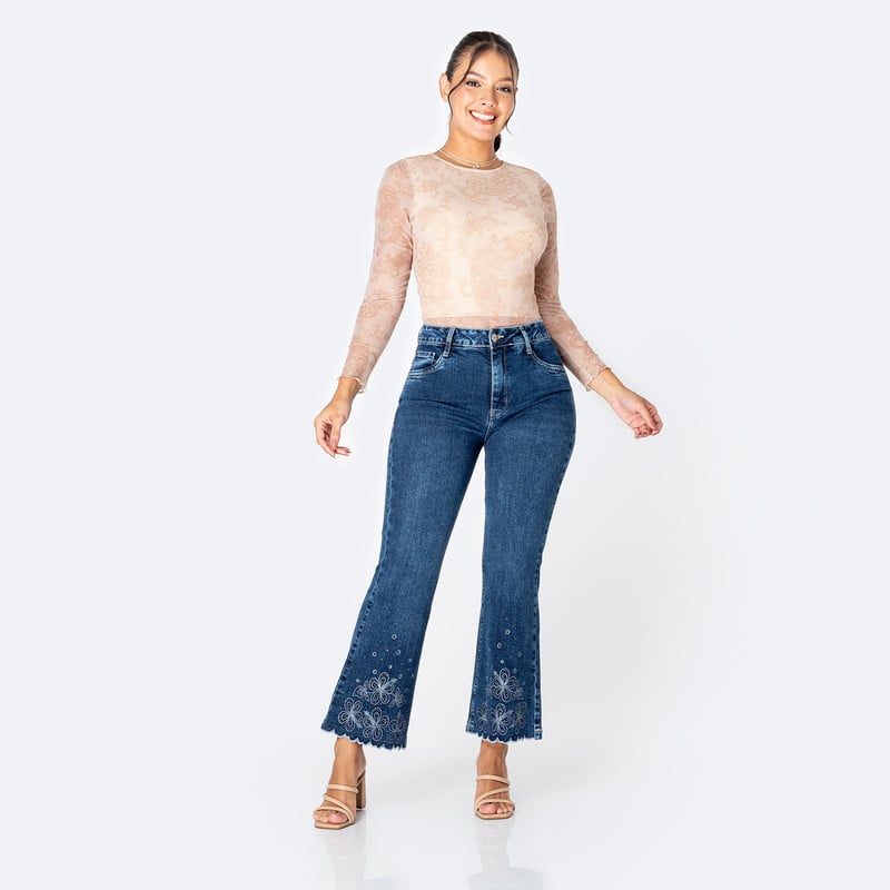 PANTALON DENIM STRETCH MUJER KHALEMI - 2