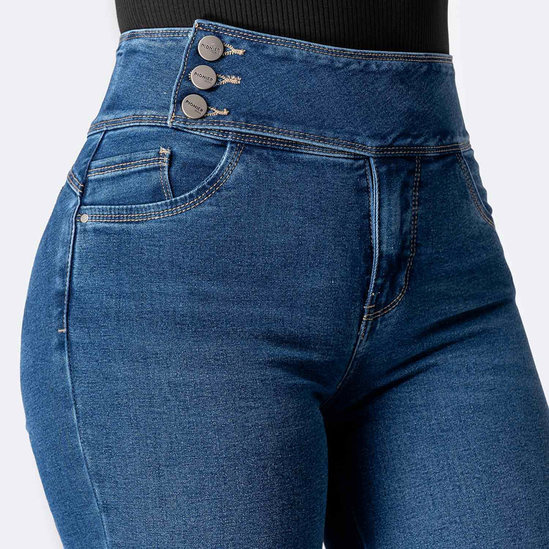 PANTALON DENIM STRETCH MUJER DELLAH - 4