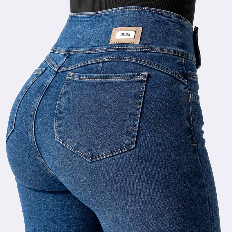 PANTALON DENIM STRETCH MUJER DELLAH - 5