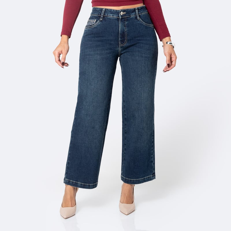 PANTALON DENIM STRETCH MUJER GARESA - 1