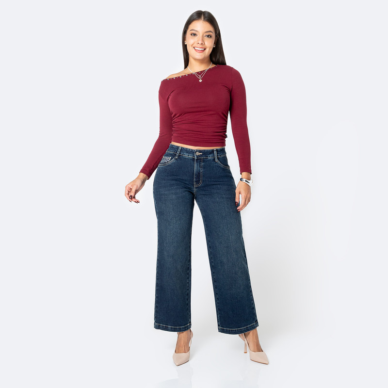 PANTALON DENIM STRETCH MUJER GARESA - 2