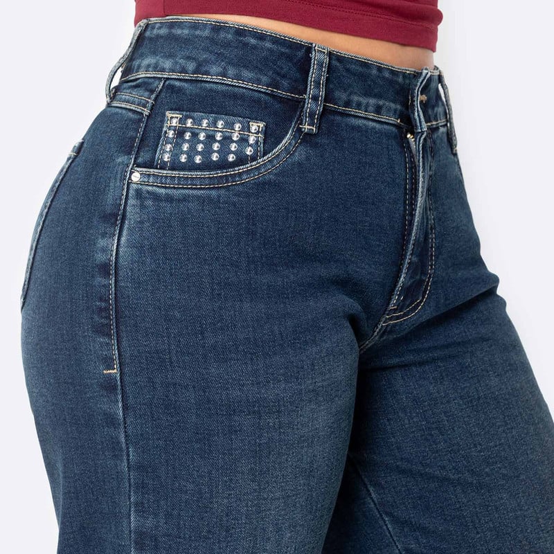PANTALON DENIM STRETCH MUJER GARESA - 4