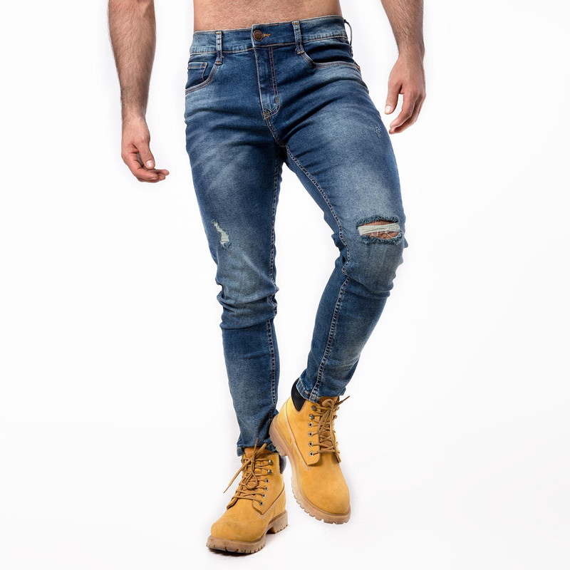 PANTALON DENIM STRETCH HOMBRE IKERH - 1