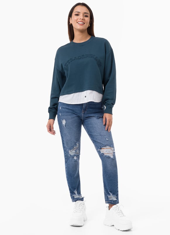 PANTALON DENIM STRETCH MUJER ARUMIS - 1