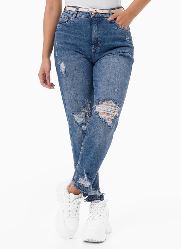 PANTALON DENIM STRETCH MUJER ARUMIS - 2