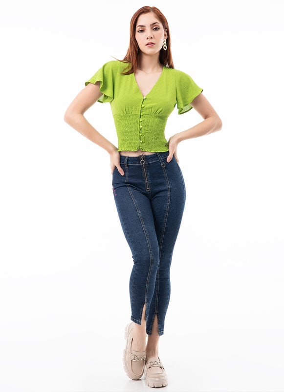 PANTALON DENIM STRETCH MUJER EUNISE - 1