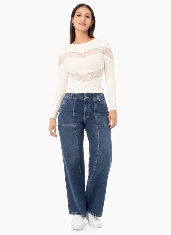 PANTALON DENIM STRETCH MUJER PARRIE - 1