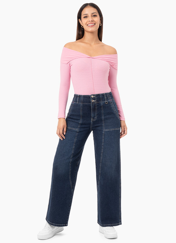 PANTALON DENIM STRETCH MUJER PARRIE - 1