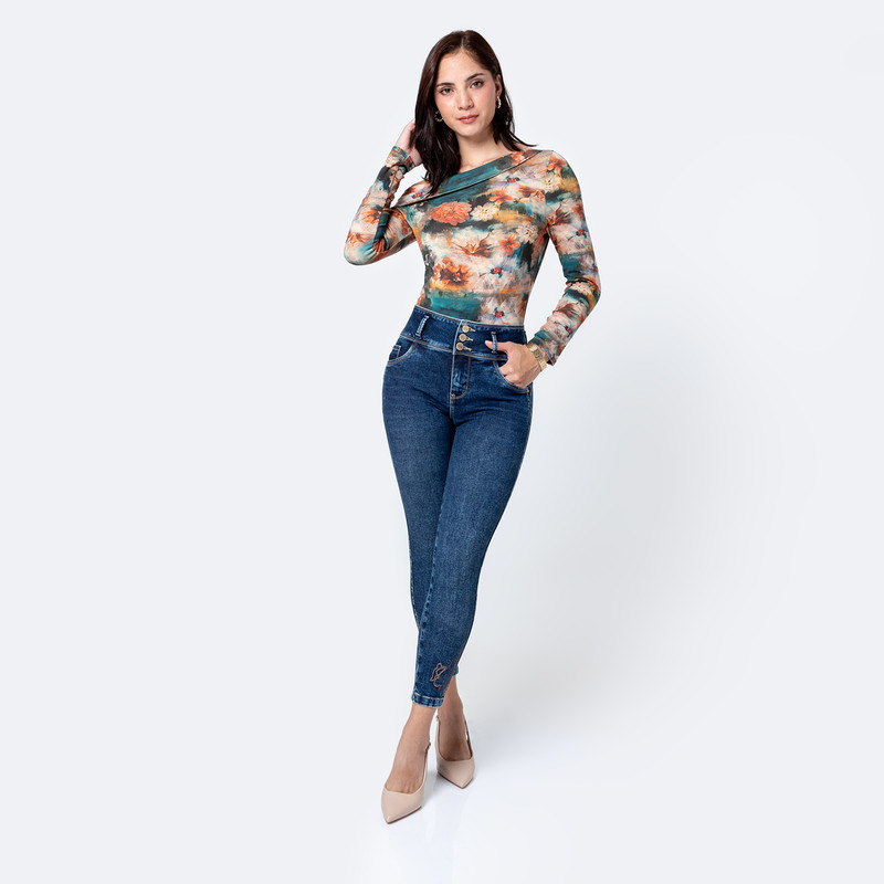 PANTALON DENIM STRETCH MUJER ZALODI - 2