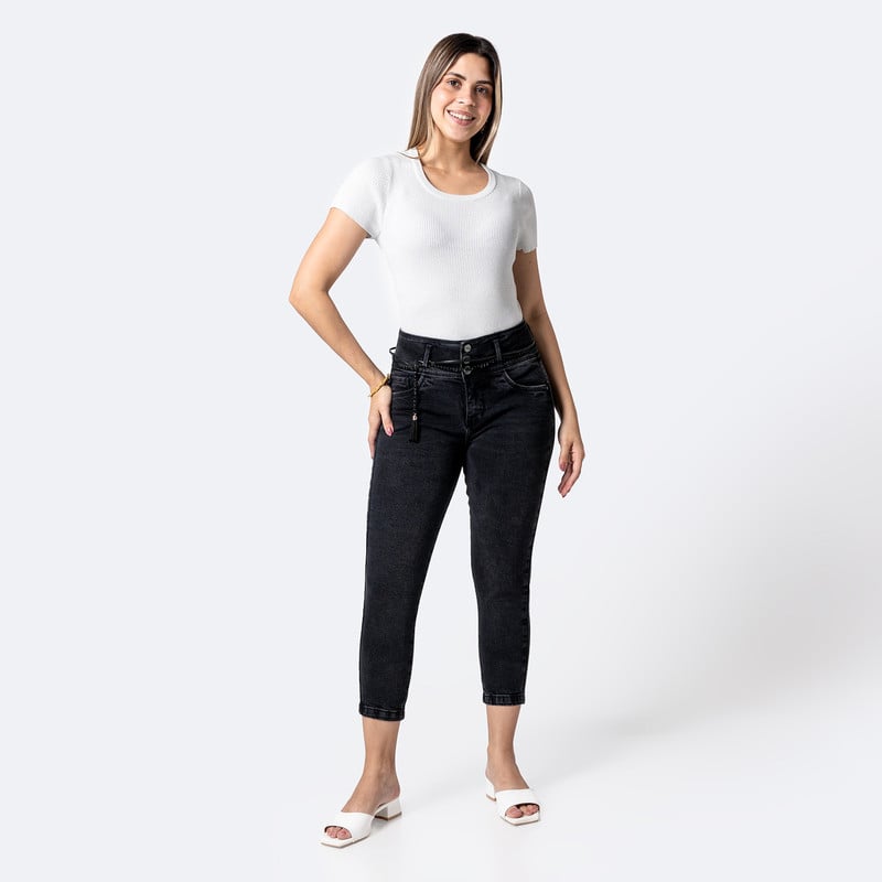 PANTALON DENIM STRETCH MUJER DEYSII - 2
