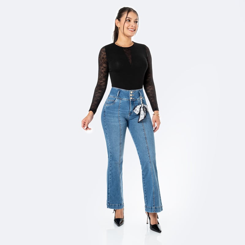 PANTALON DENIM STRETCH MUJER ARLHENE - 2