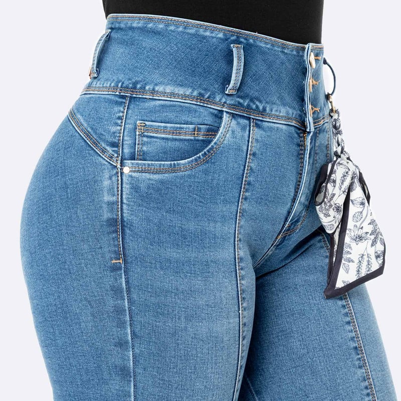 PANTALON DENIM STRETCH MUJER ARLHENE - 4