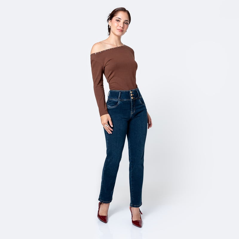 PANTALON DENIM STRETCH MUJER JAMARI - 2