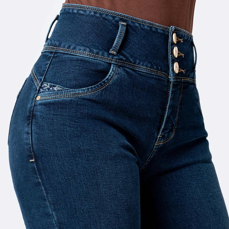PANTALON DENIM STRETCH MUJER JAMARI - 4
