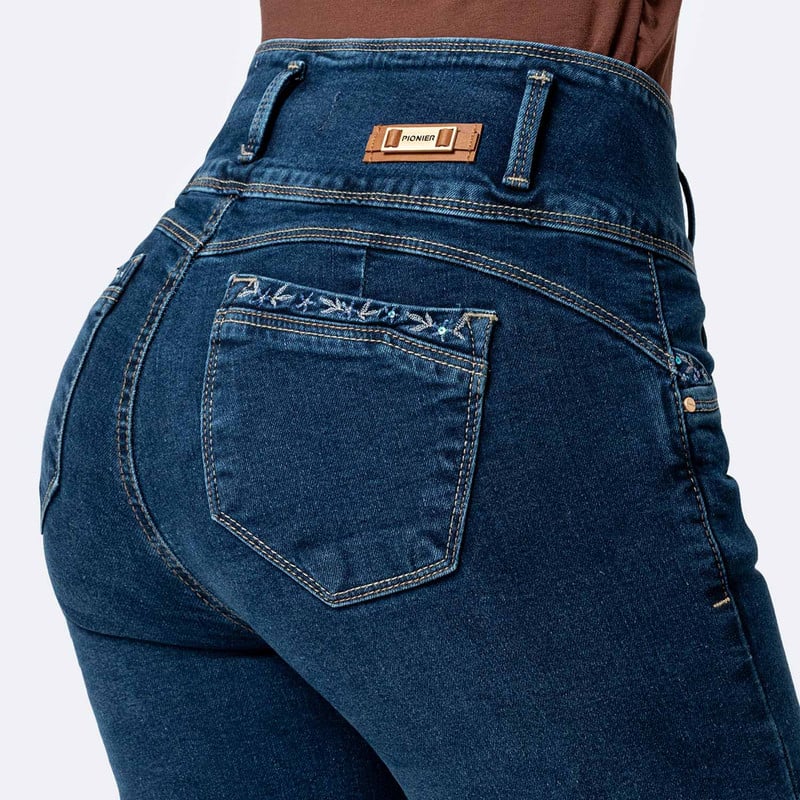 PANTALON DENIM STRETCH MUJER JAMARI - 5