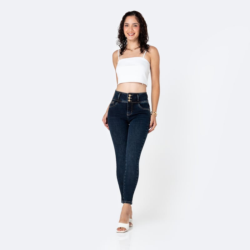 PANTALON DENIM STRETCH MUJER KISMI - 2