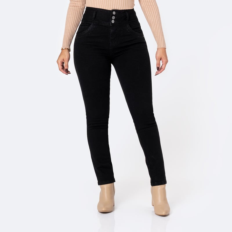 PANTALON DENIM STRETCH MUJER ZALOMEE - 1