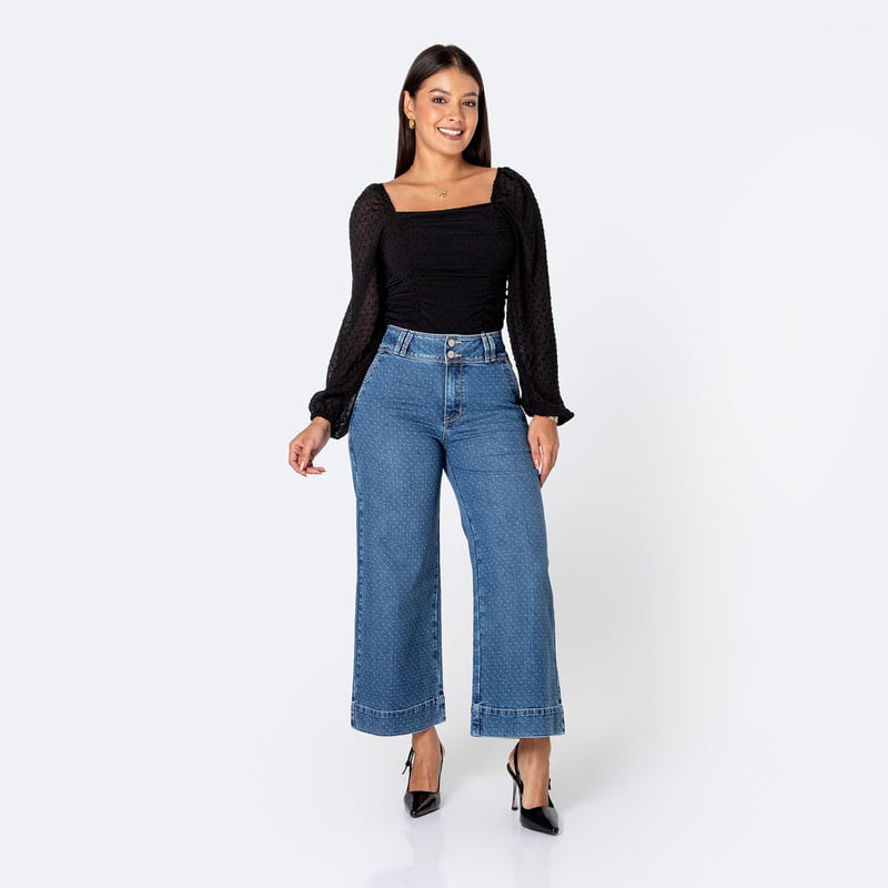 PANTALON DENIM STRETCH MUJER DEBALI - 2