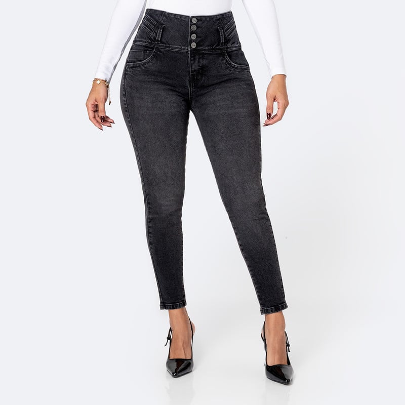 PANTALON DENIM STRETCH MUJER NHADYRA - 1
