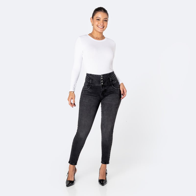 PANTALON DENIM STRETCH MUJER NHADYRA - 2