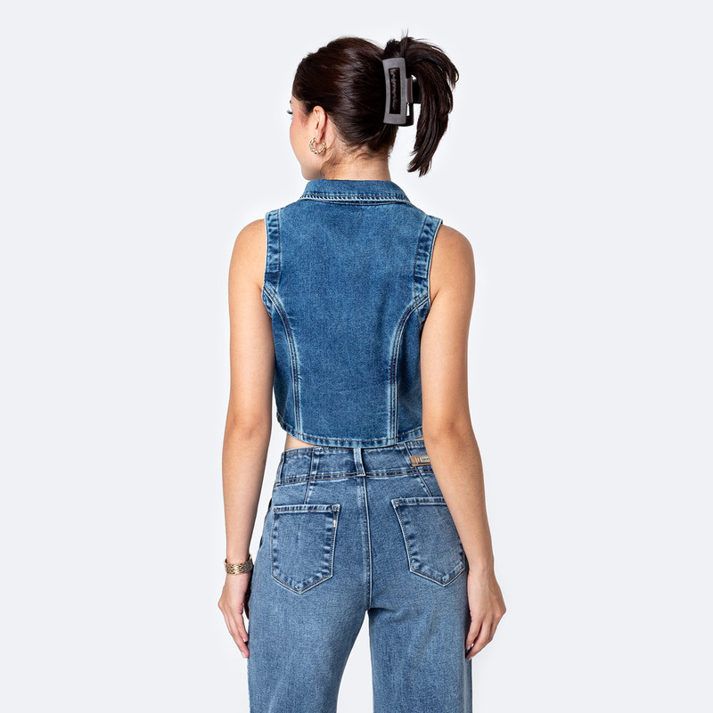 CHALECO DENIM MUJER FREIA - 3