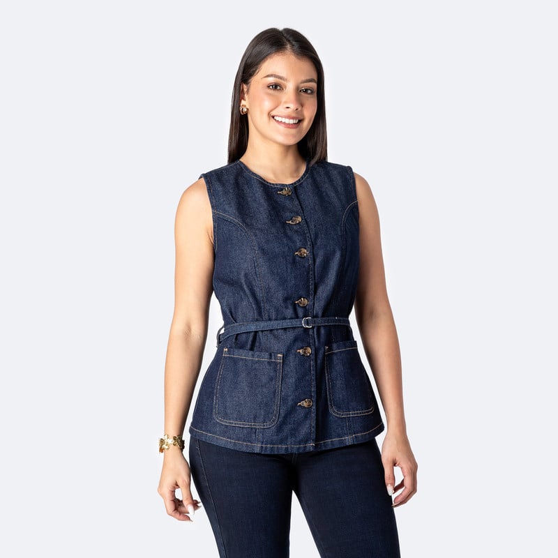 CHALECO DENIM MUJER SHENIRA - 1