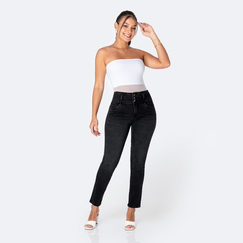 PANTALON DENIM STRETCH MUJER NHADIA - 2