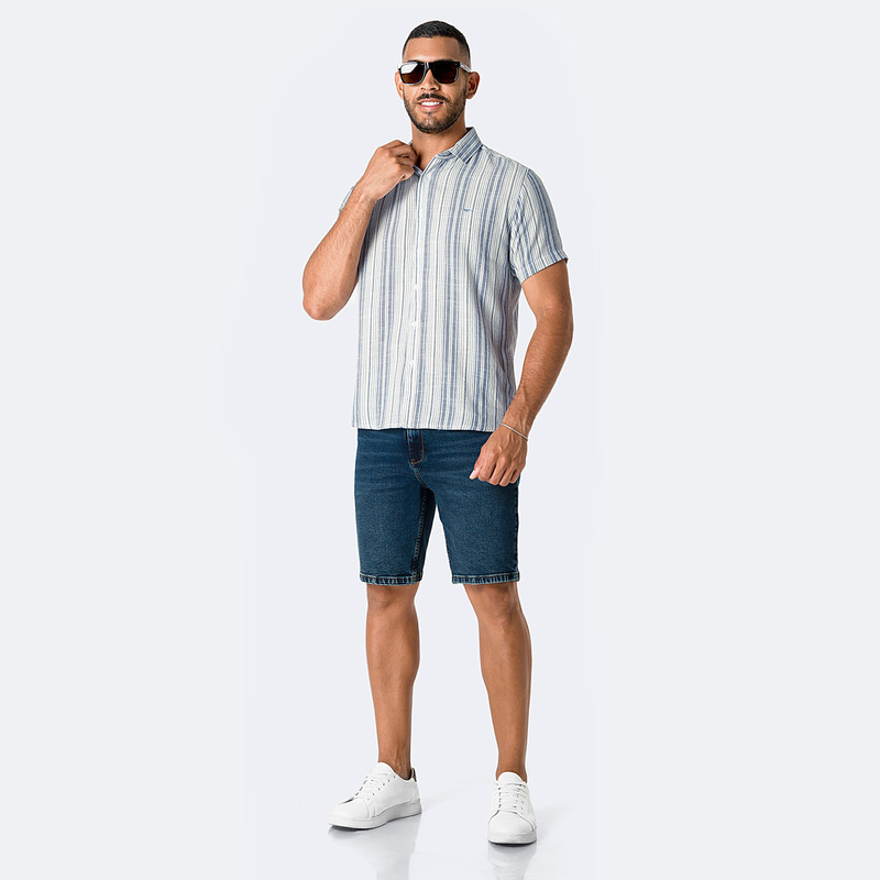 CAMISA LISTADA HOMBRE PIEDRO - 4