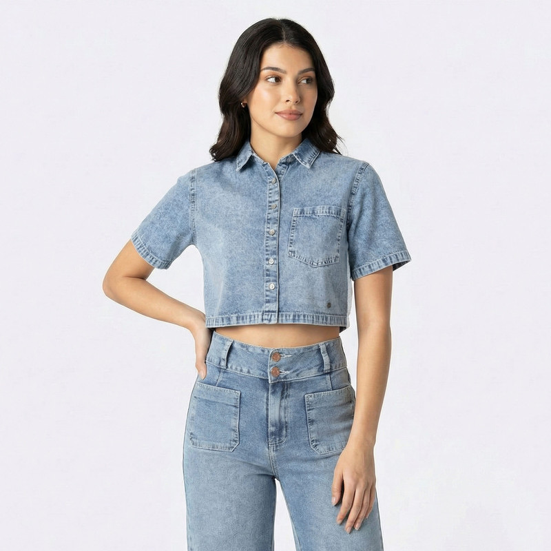 BLUSAS DENIM MUJER WANDAS - 1